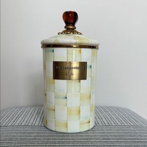 MacKenzie-Childs Parchment Check Large Canister